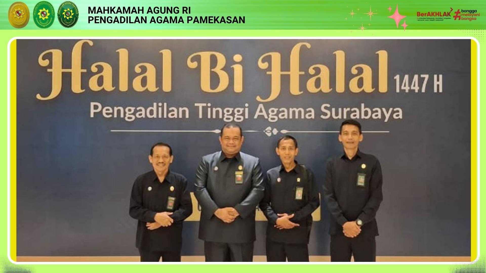 Jajaran Pimpinan PA Pamekasan Hadiri Pembinaan ZI dan Halal Bihalal di Gresik